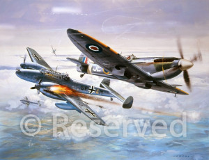 Spitfire and Me110